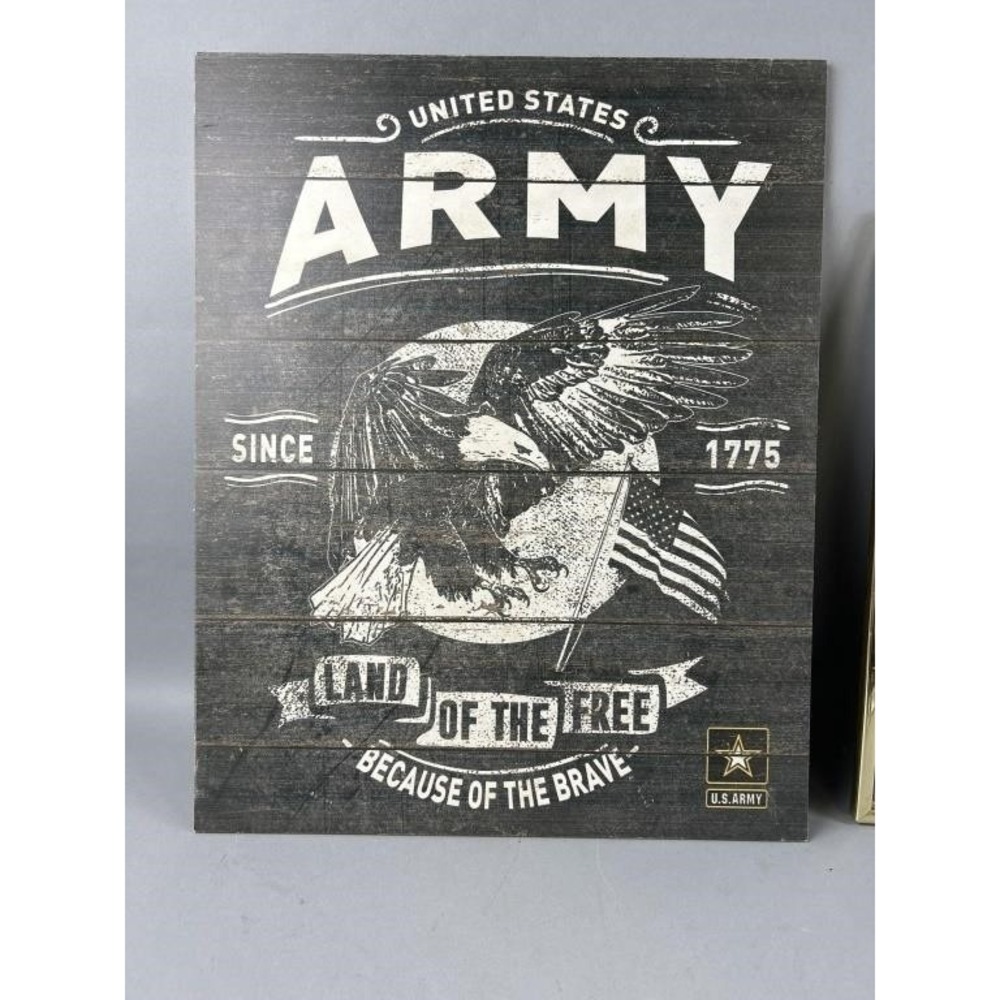 US Army Since 1775 Wood Wall Art Sign Bald Eagle Land of the Free Patriotic